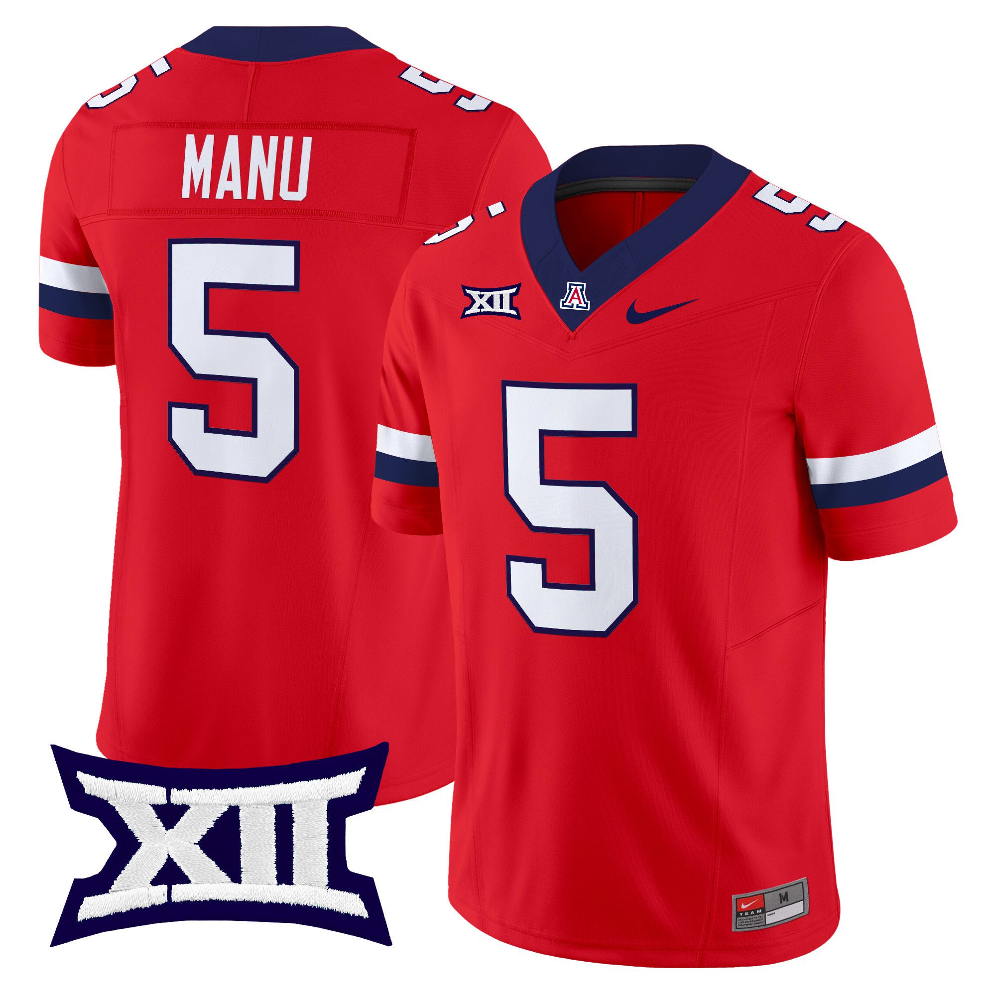 Men Arizona Wildcats #5 Manu Red Nike 2024 Vapor Limited NCAA Jersey style 1->more ncaa teams->NCAA Jersey